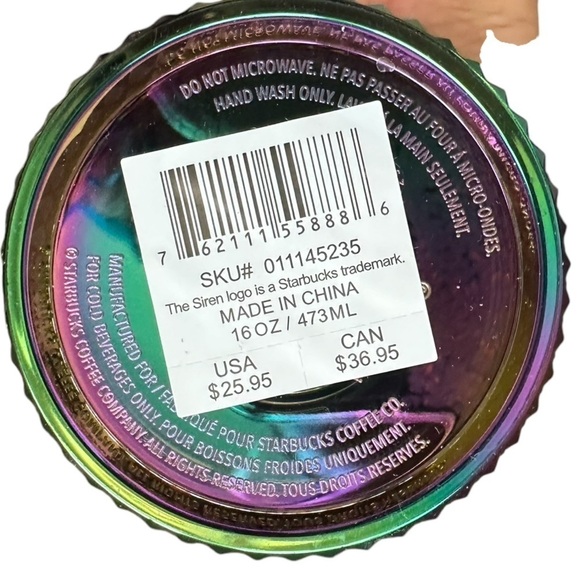 NEW Starbucks Oil Slick Purple Studded Tumbler - Picture 7 of 7